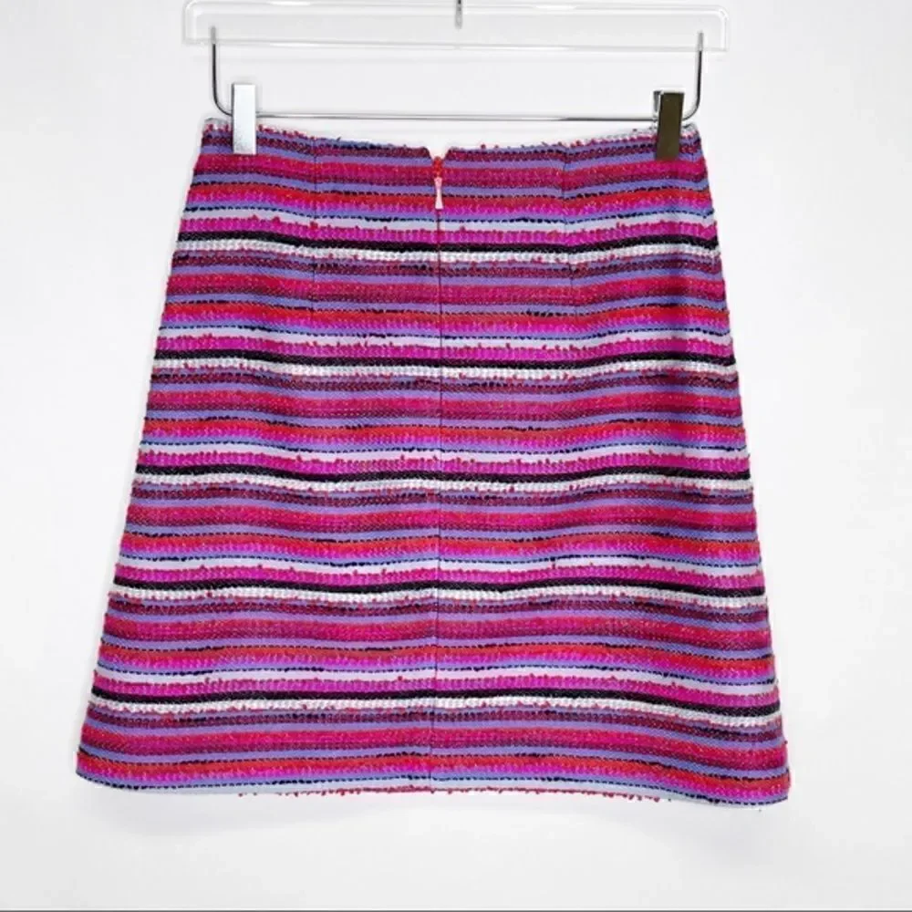Kate Spade Skirt The Rules Haute Stuff A-Line Tweed Striped Skirt Size 4